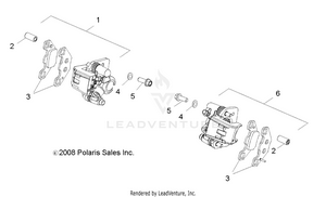 Brakes, Caliper, Front - R13va17aa/ab (49rgrcaliper09rzr170) Schematic