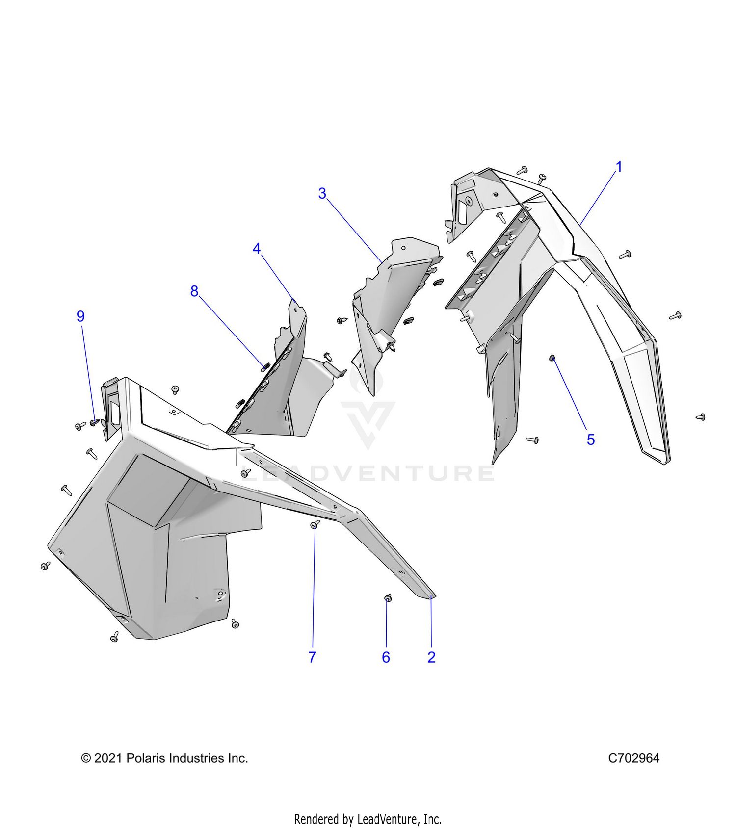 BODY, FRONT FENDER FLARES - Z24GAE92A/92B (C702964)