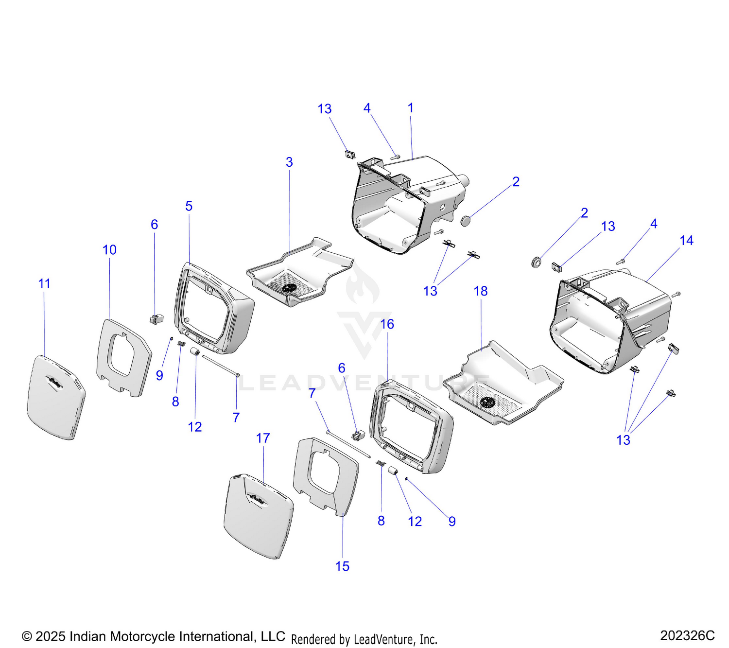 BODY, FAIRING, LOWER STORAGE - N26LD0RR (202326C)