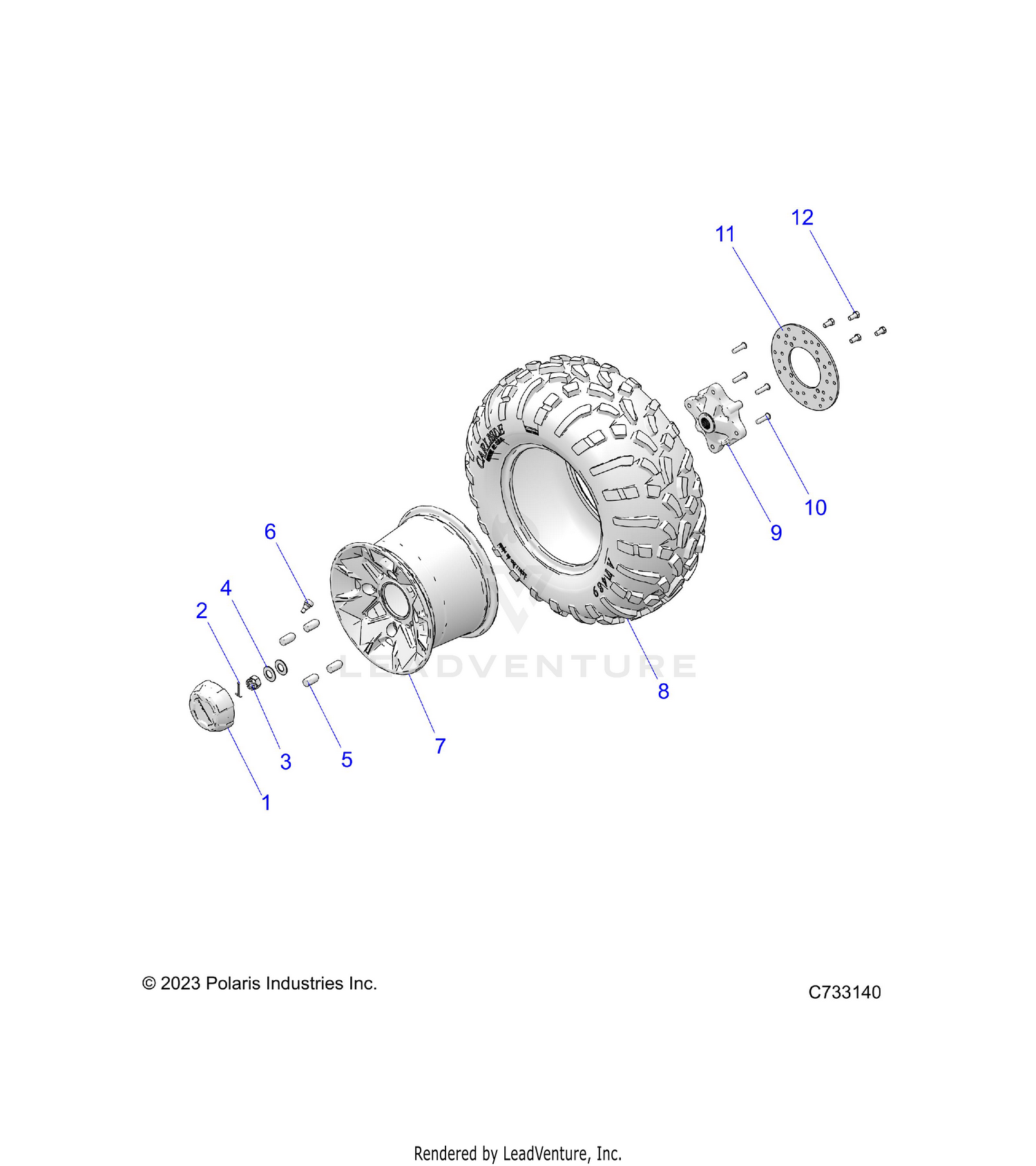 WHEELS, REAR, PREMIUM - R26MAU57CP/EP (C733140)