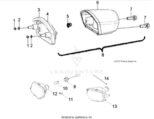 Electrical, Headlight And Taillight - R13va17aa/ab (49rgrtaillamps13rzr170) Schematic