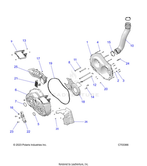 Drive Train, Clutch Cover And Ducting - Z25nmf99a4/a5/b4/b5 (c703366) Schematic