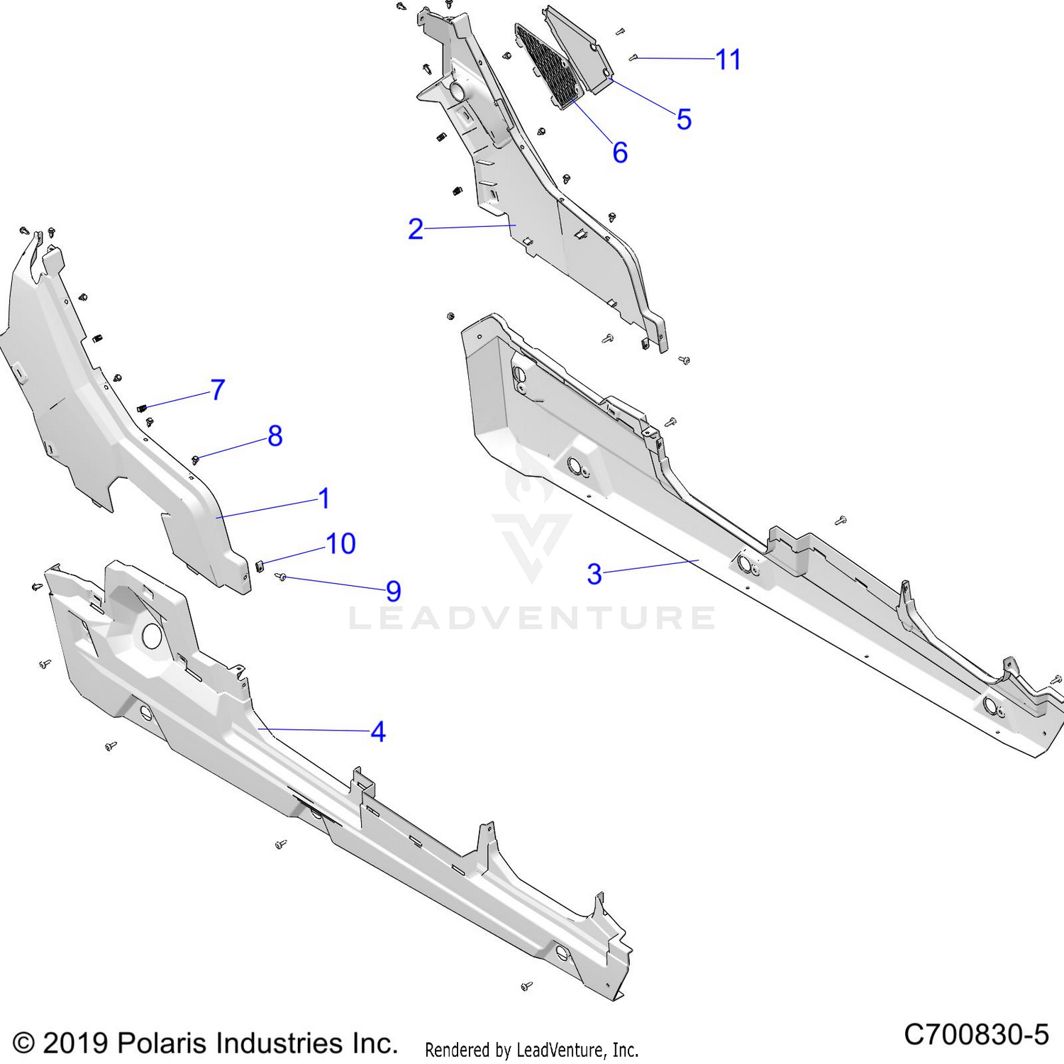 BODY, REAR, FENDERS, AND ROCKERS - G22GMJ99AC/AJ/BC/BJ (C700830-5)