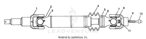 Rear Drive Shaft  Sportsman 500 W97ch50a (4939993999b004) Schematic