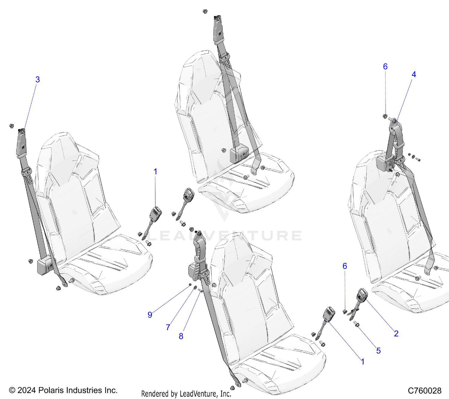 BODY, SEAT BELT MOUNTING