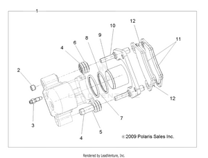 Brakes, Rear Caliper - R11rc08ga/gh/fa/fh (49rgrcaliperrr10ev) Schematic