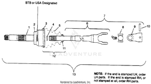 Cv Joint - Btb Magnum 6x6 W968744 And Swedish Magnum 6x6 S968744 (4936073607b006) Schematic