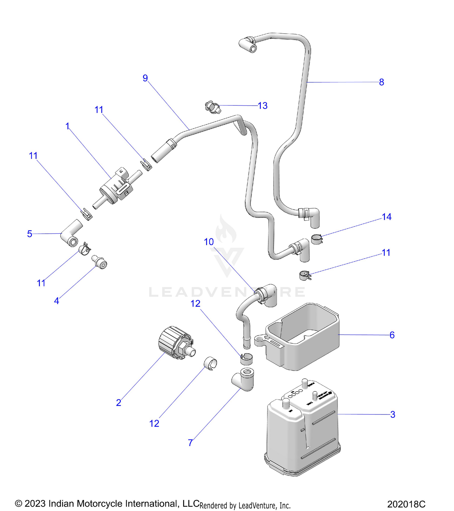 FUEL SYSTEM, EVAP SYSTEM (EVAP MODELS ONLY) - N26SBD77/SBF77 (202018C)