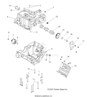 Engine, Crankcase - R14rh76aa/76ac/7eaz (49rgrcrankcase086x6) Schematic