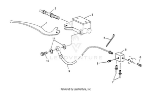 Controls-rh Master Cylinder/brake Line 6x6 300 W948730 (4926792679b011) Schematic