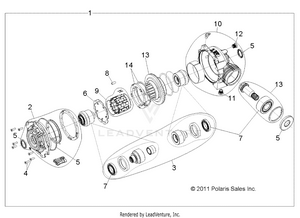 Drive Train, Front Gearcase Internals 1332842 - R11vh76/vy76 All Options (49rgrtransintl1332842) Schematic