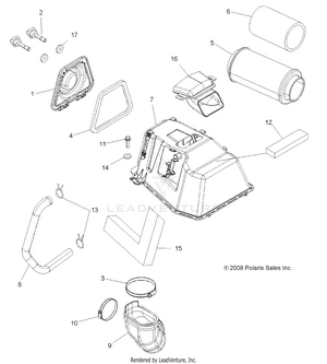 Engine, Air Intake - A09zx85/8x All Options (49atvairintake09spxp550) Schematic