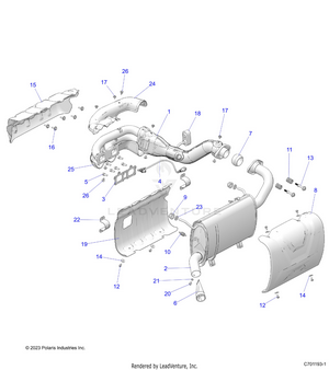 Engine, Exhaust System - R25rry99as/bs/al/bl/ap/bp/a9/b9/af/bf/ak/bk (c701193-1) Schematic