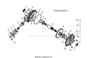 Rear Gearcase (6x6) - R05rf50aa/ab (4995359535e01) Schematic