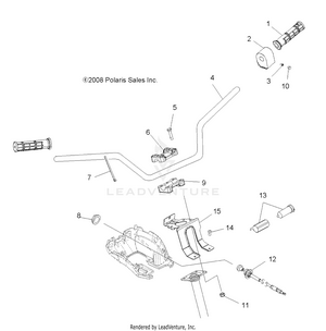 Steering, Handlebar And Controls - A14mb46th (49atvhandlebar09sp500) Schematic