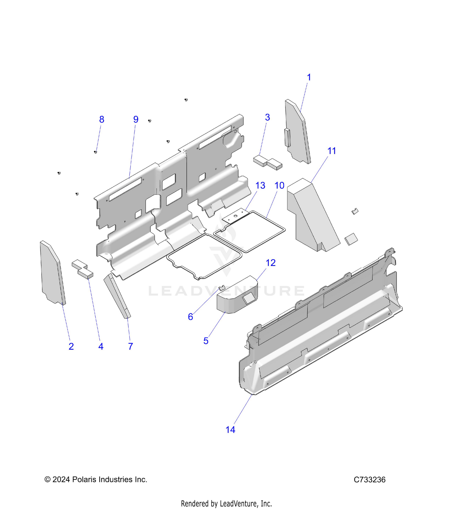 BODY, CAB FOAM & REAR PANEL
