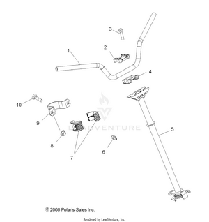Steering, Post And Handlebar - A10gj52aa (49atvhandlebar09out450) Schematic