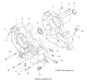 Engine, Crankcase - A12ea32aa (49atvcrankcase08tb) Schematic