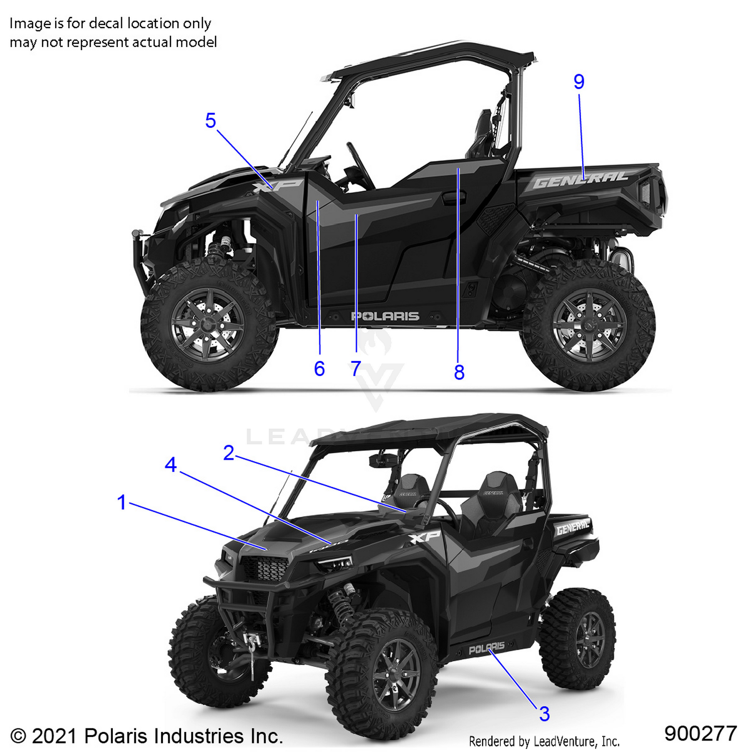 BODY, DECALS - G22GXJ99AC/BC (900277)
