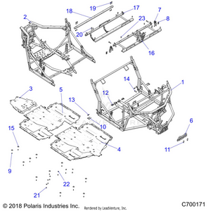 Chassis, Main Frame And Skid Plates - R19rhe99nd (c700171) Schematic