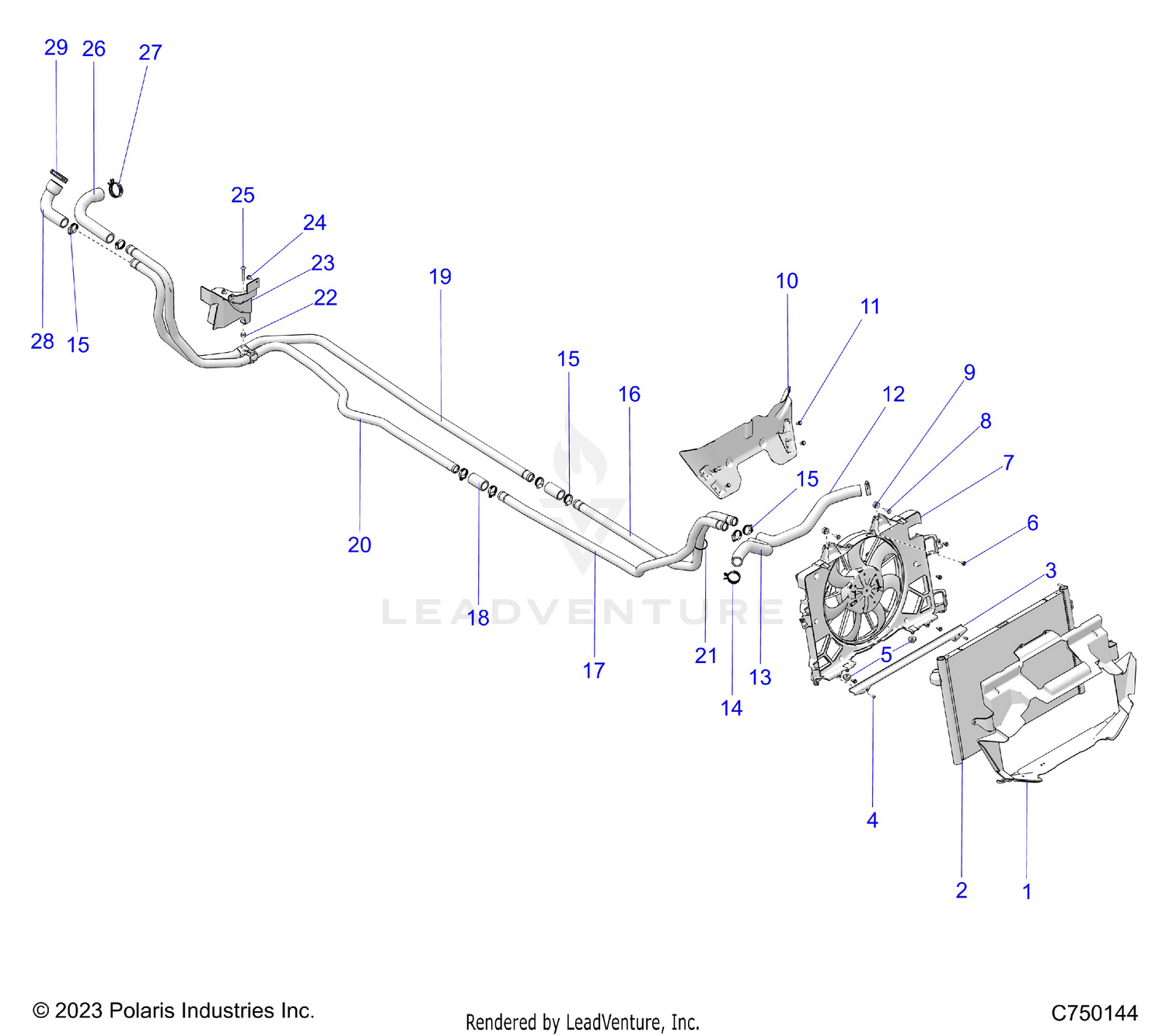 ENGINE, COOLING - Z26R4P2KBL (C750144)