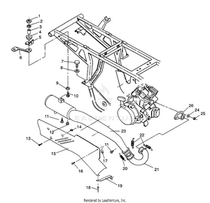 Exhaust System Sportsman 4x4 / W938039 (4926382638006a) Schematic