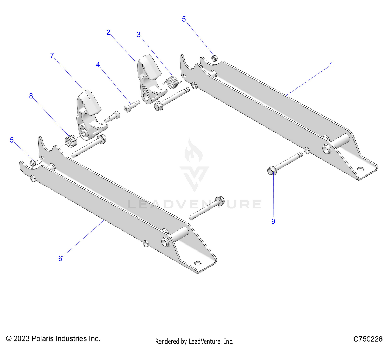 BODY, SEAT MOUNTING, PASSENGER - Z26RPK2KAR/BR/AV/BV/AC/BC/AJ/BJ (C750226)