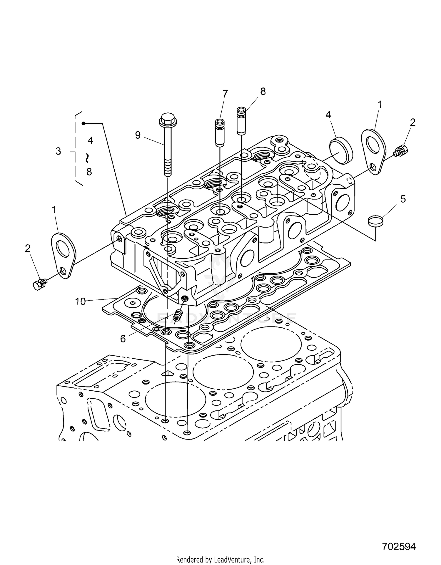 ENGINE, CYLINDER HEAD - D21BBPD4B4 (705294)
