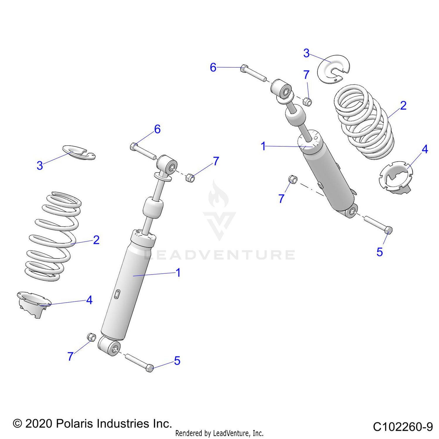SUSPENSION, FRONT SHOCK - A26SHE57CK/EK/FK (C102260-9)
