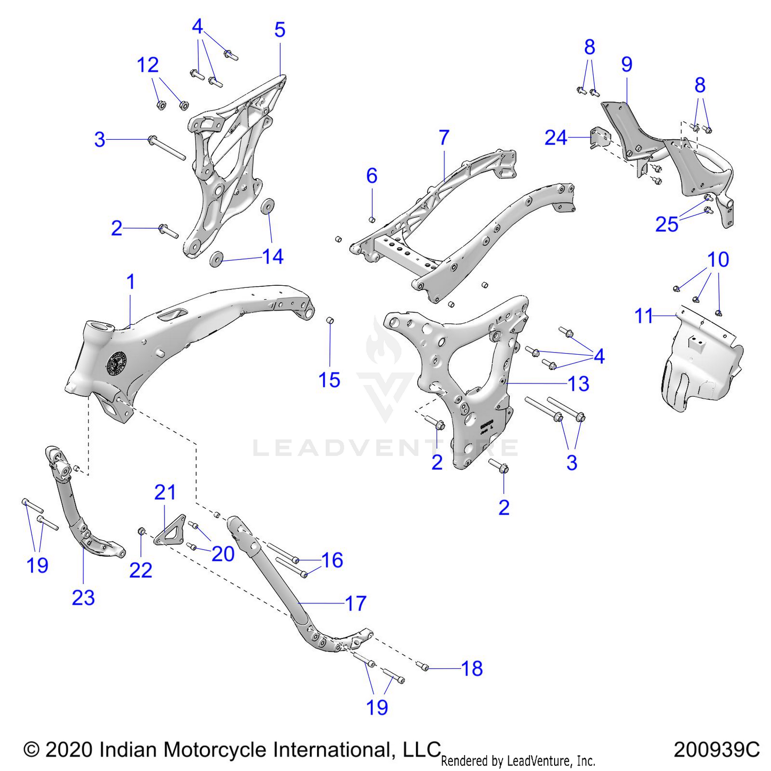 CHASSIS, FRAME ASM. - N22TCBAA ALL OPTIONS (200939C)