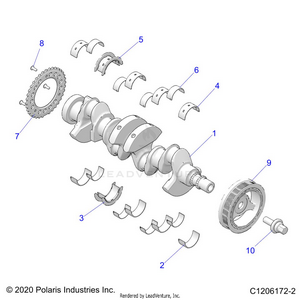 Engine, Crankshaft And Bearings - Z24rmd2kah/al/bh/bl (c1206172-2) Schematic