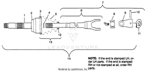 Cv Joint - Btb Parts Scrambler 400l W97bc38c (4939893989b003) Schematic