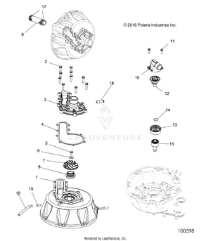 Engine, Cooling System And Water Pump - A17sxa85a1/a7/sxe85ab/am/as/a9 [100598] Schematic