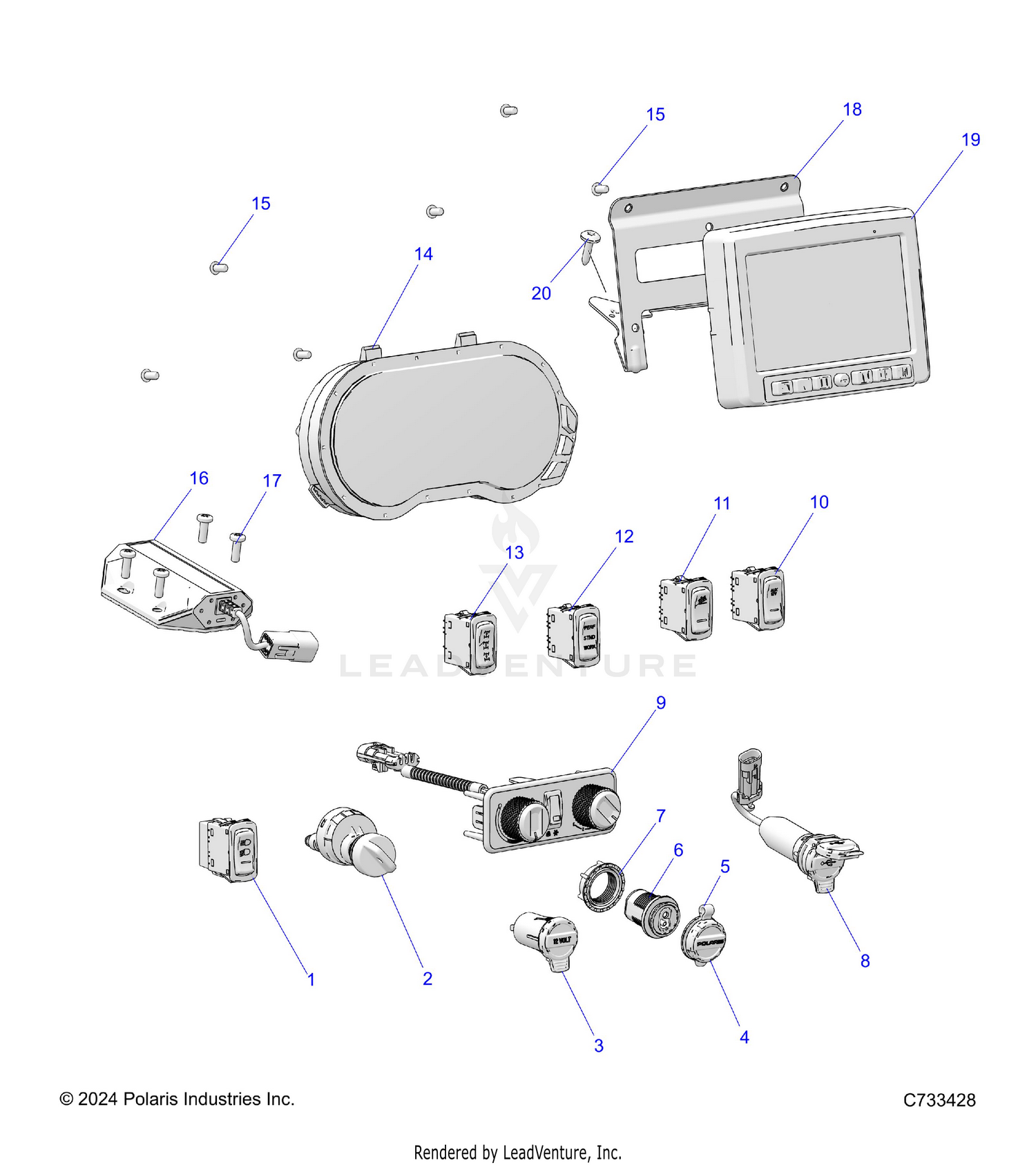ELECTRICAL, DASH COMPONENTS - R26RSV99AK (C730809)