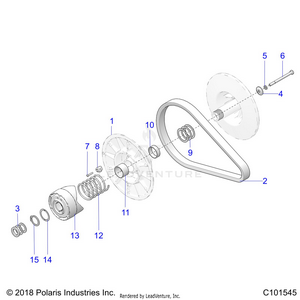 Drive Train, Secondary Clutch - A19sea50b1/b7/see50b7/b3/seg50b4 (c101545) Schematic