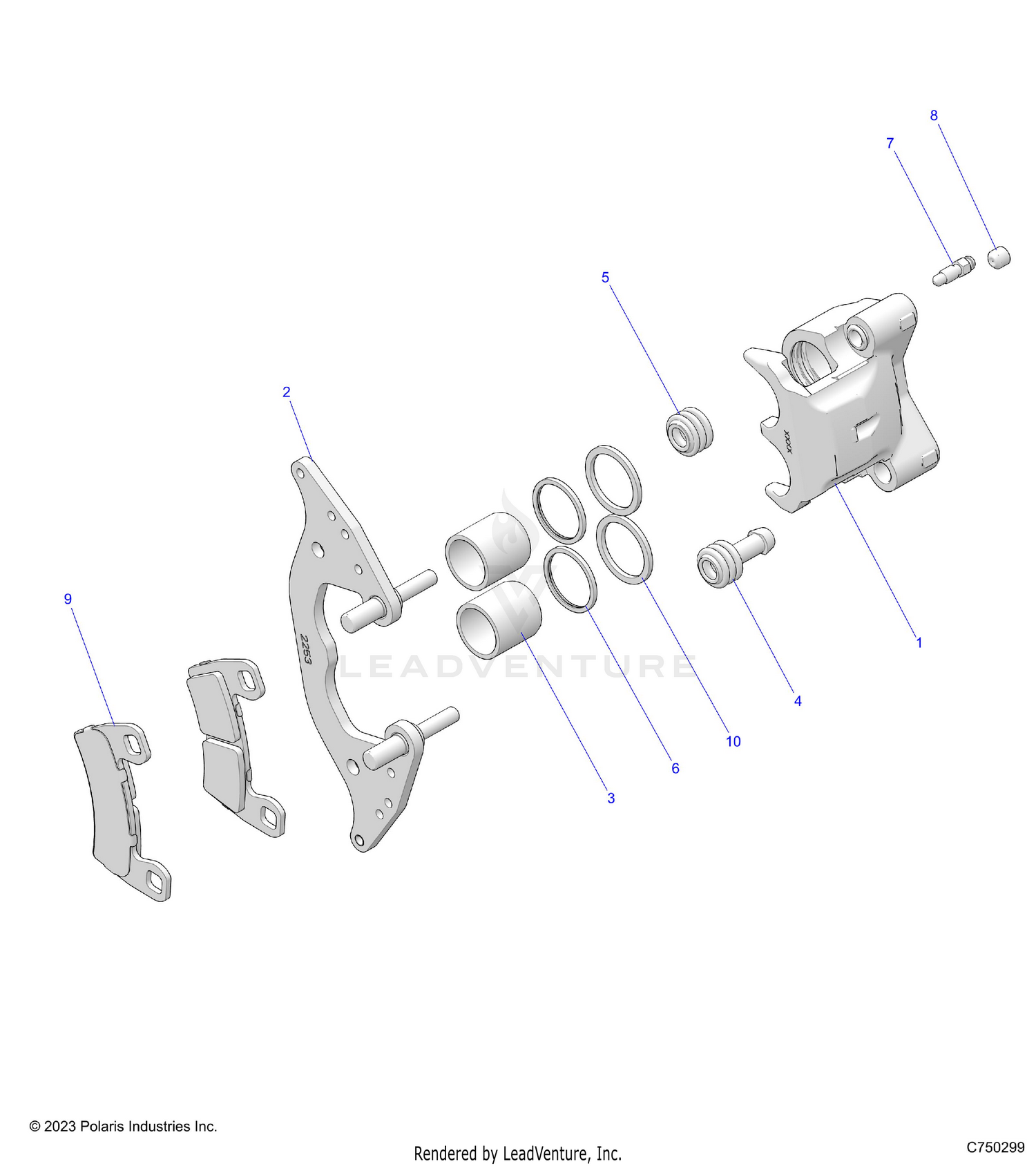 BRAKES, FRONT CALIPER - Z26ASE99P5 (C750299)
