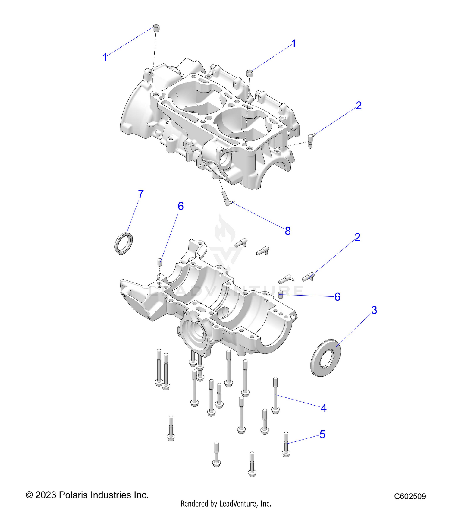 ENGINE, CRANKCASE - S26TFN6RSP/RSL (C602509)