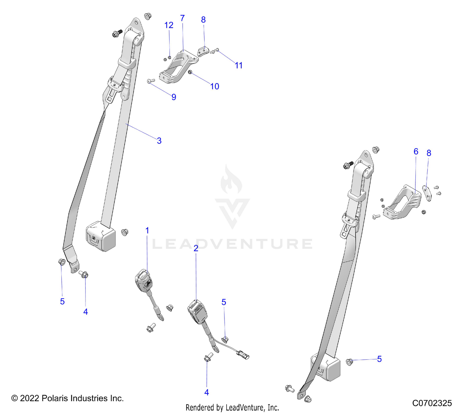 BODY, SEAT BELT MOUNTING