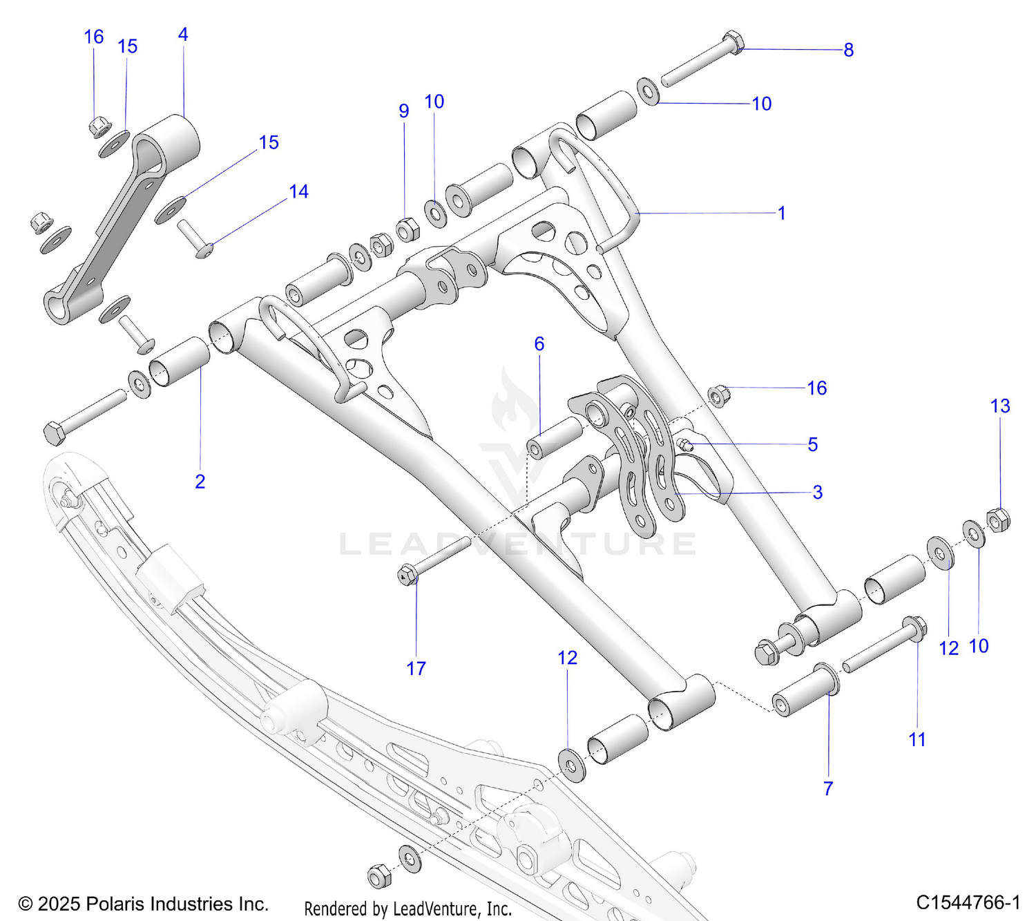 SUSPENSION, TORQUE ARM, FRONT - S26TLF9FSL (C154766-1)