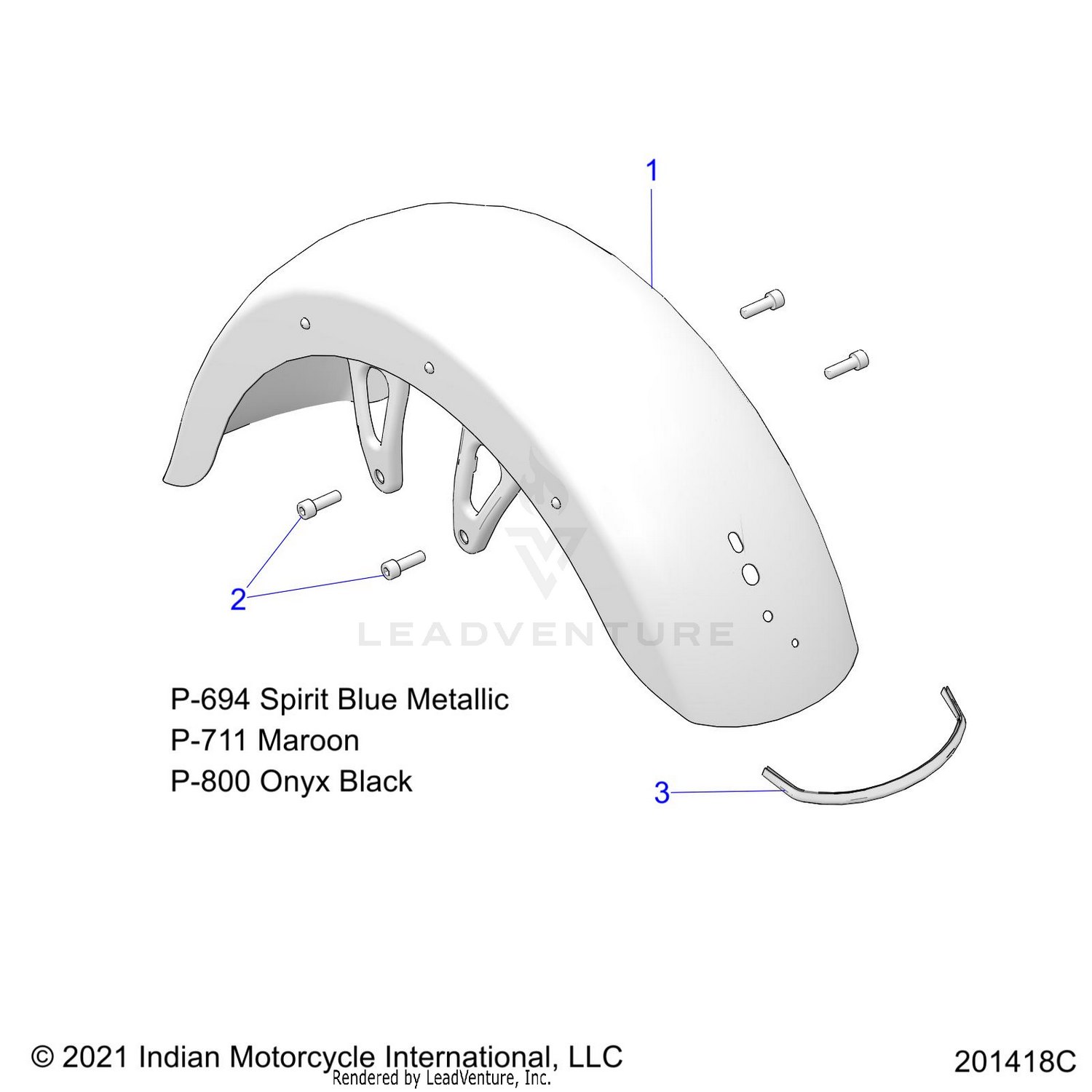 BODY, FENDER, FRONT - N22LCARR ALL OPTIONS (201418C)