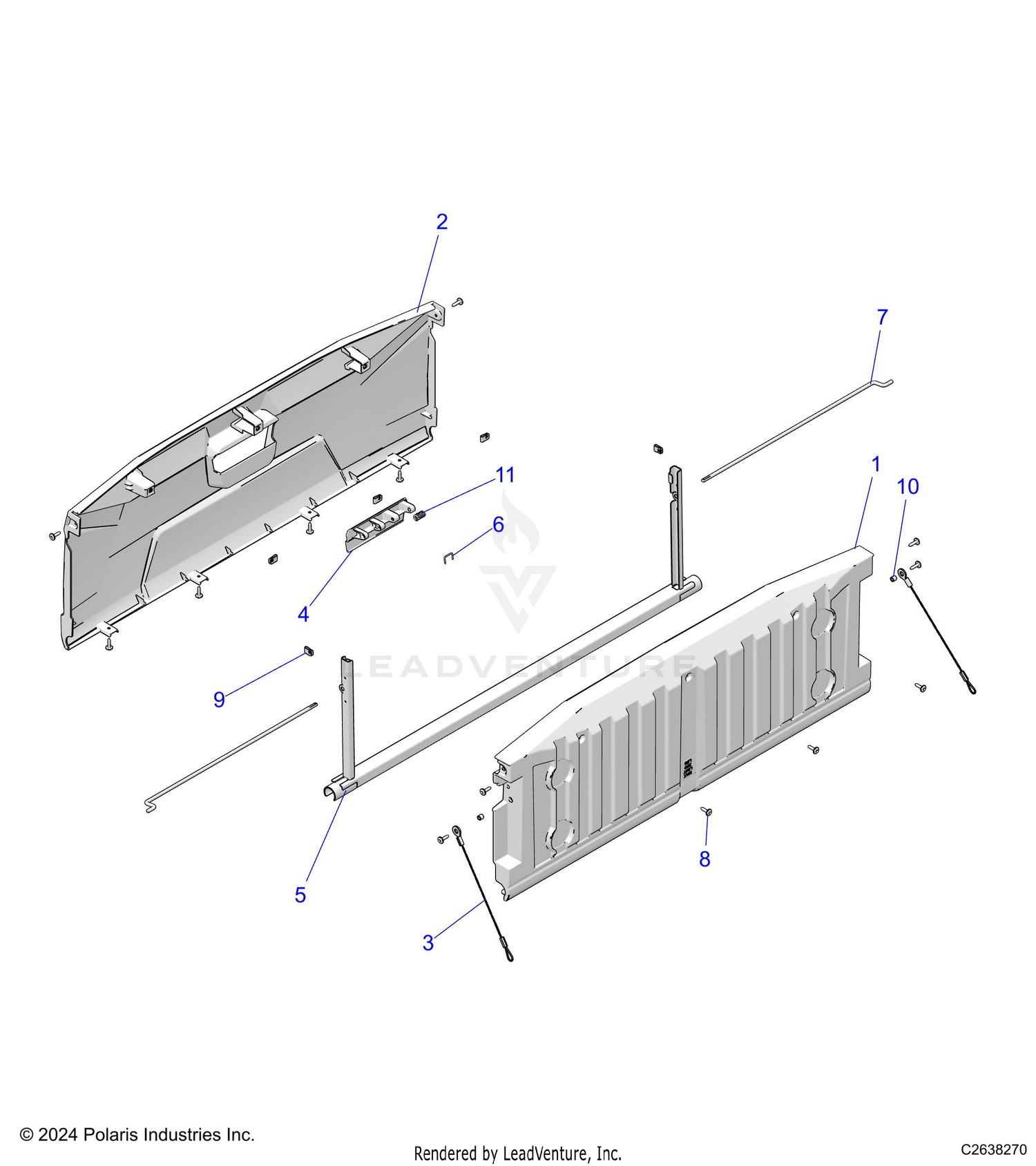 BODY, TAILGATE ASM. - D26M4A57B4/G57B4/U57B4/W57B4 (C730394)