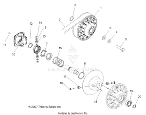 Drive Train, Secondary Clutch - A09cl76aa (49atvclutchdriven08sp500efi) Schematic