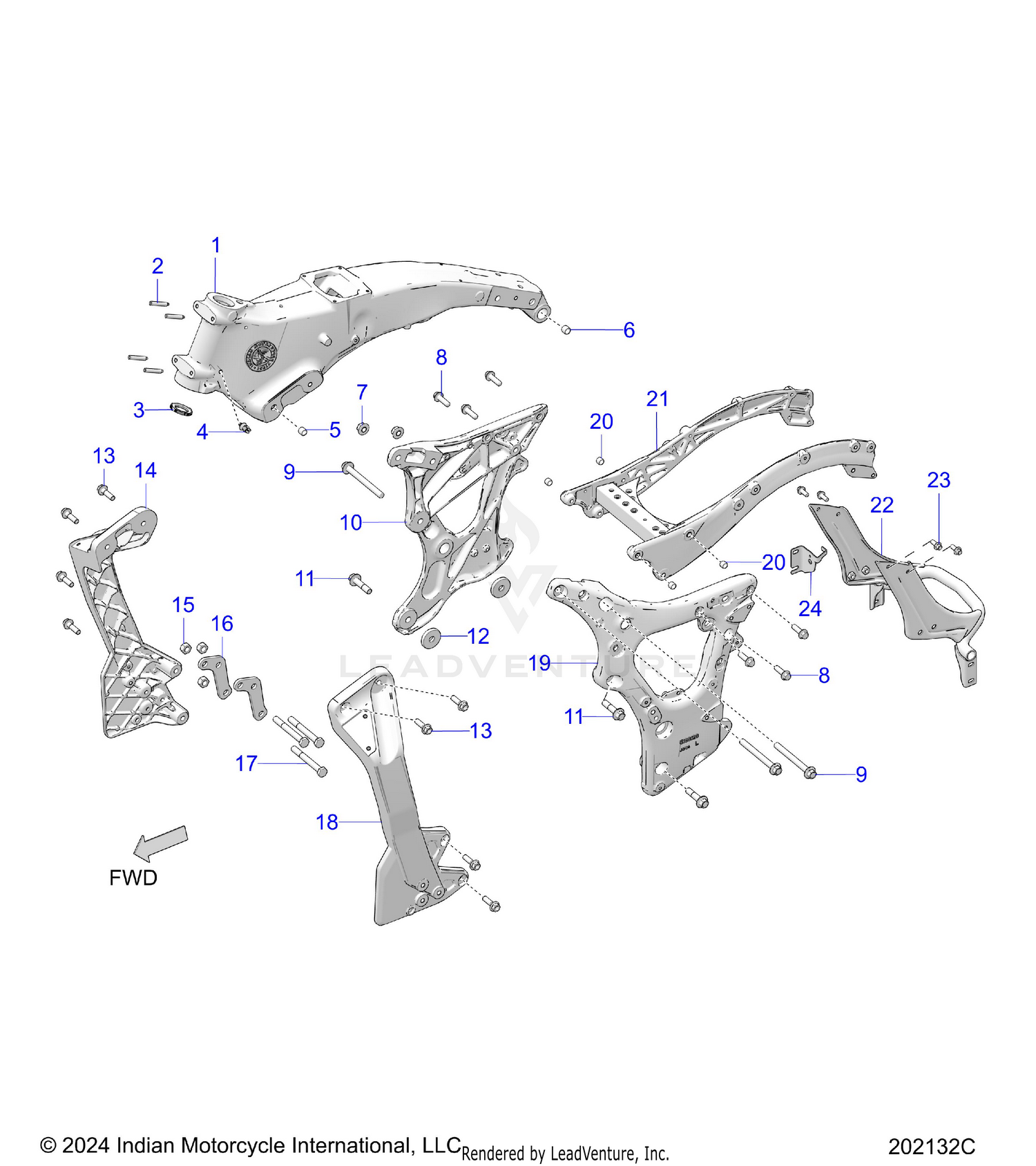 CHASSIS, FRAME ASM. - N26LC4SS/LC6SS ALL OPTIONS (202132C)