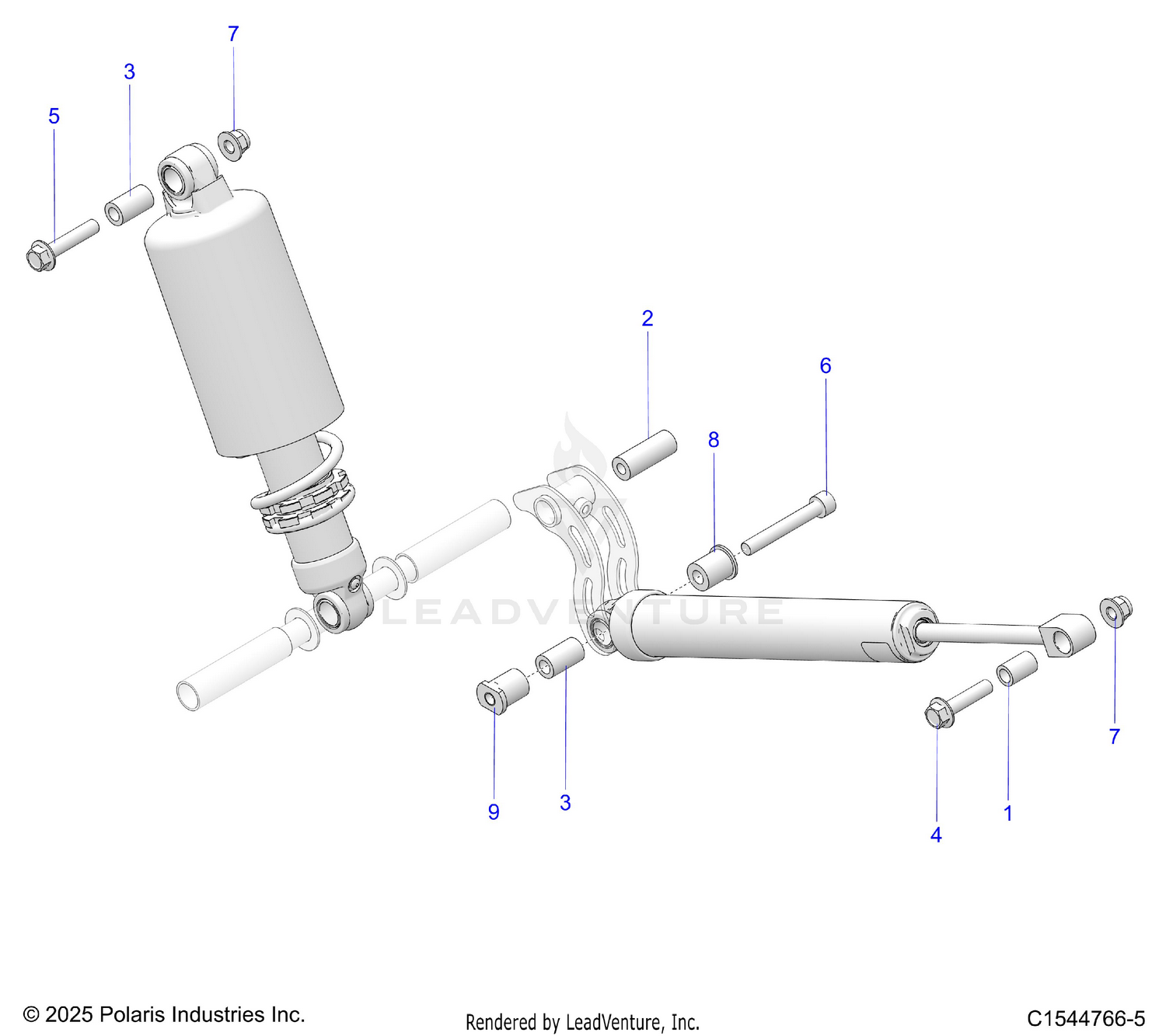 SUSPENSION, SHOCK MOUNTING, REAR SUSP - S26TLF9FSL (C1544766-5)