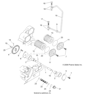 Engine, Oil System And Oil Pump - A10gj52aa (49atvoilpump07out525) Schematic