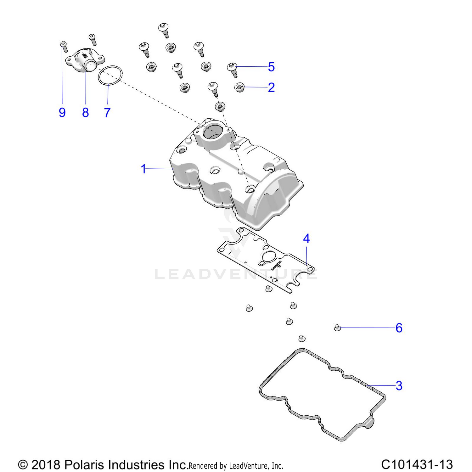 ENGINE, VALVE COVER - A26SLE95PF (C101431-13)