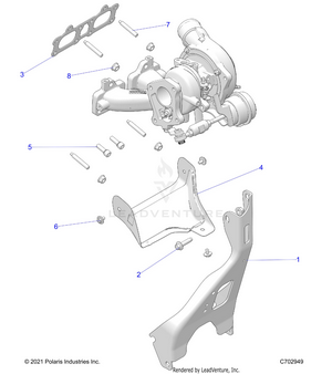 Engine, Turbo Charger Mounting - Z22gae92aj/bj/gak92ap/bp/gav92ap/bp (c702949) Schematic