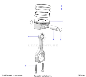 Engine, Piston And Rod - Z25r4d2kak/bk/aj/bj/am/bm (c750206) Schematic