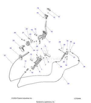 Drive Train, Gear Selector - R25xaw1rb9/bd/bm (c733446) Schematic