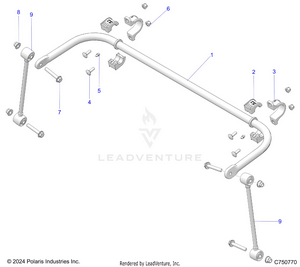 Suspension, Rear Stabilizer Bar - Z25x4e92a4/b4 (c750770) Schematic